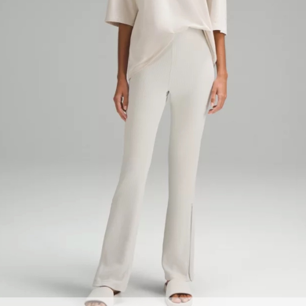 Lululemon Ribbed Softstreme Zip-Leg High Rise Pant